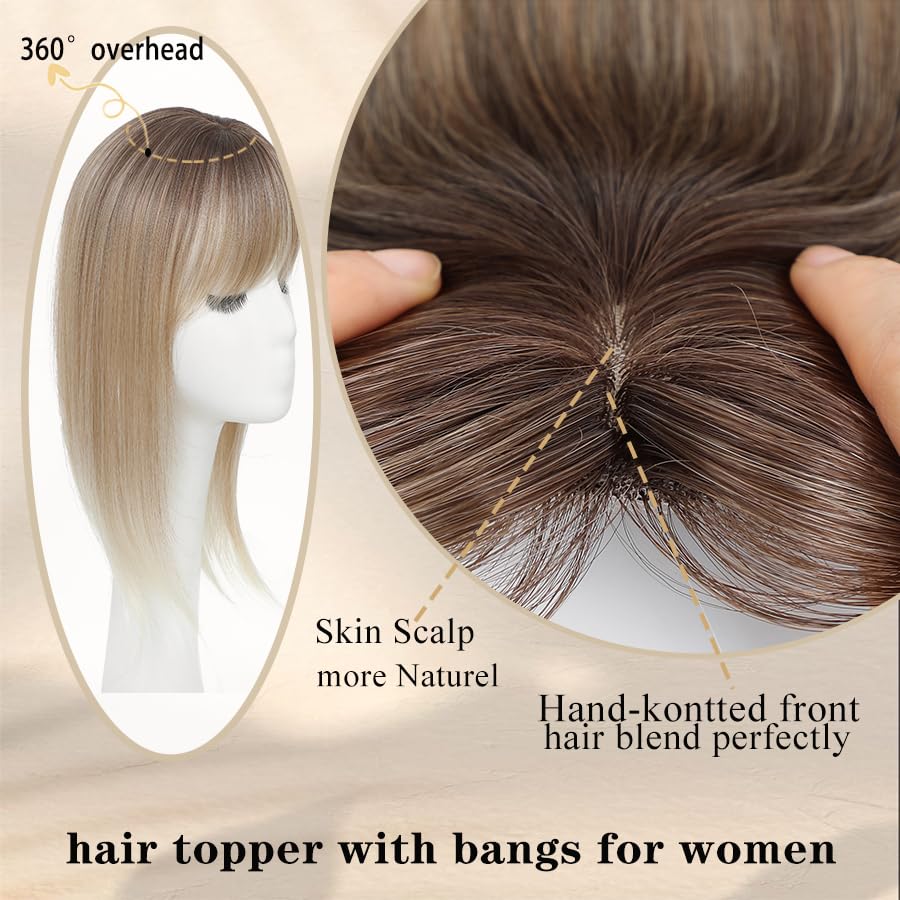 Hair Toppers for Women with Bang Hair Clip with Thinning Hair Wigs Hair Piece
