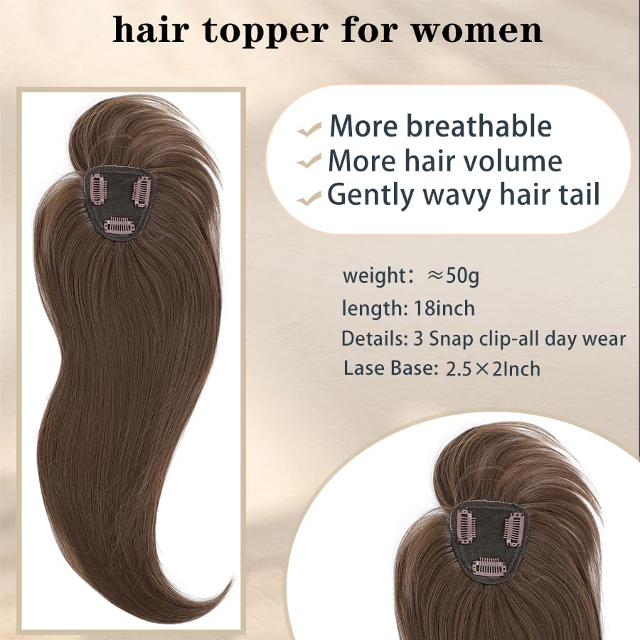 Hair Toppers for Women with Bang Hair Clip with Thinning Hair Wigs Hair Piece