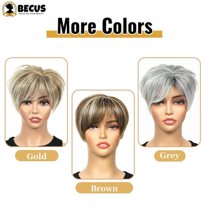 Hair Toppers with Thinning Hair Bangs 360°3D Cover Toupee Hair Pieces for Women Wig with Bangs