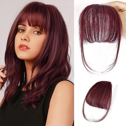 Hair Piece Clip in Bangs Human Hair 360° Cover Wipsy Bangs Hair Toppers for Women