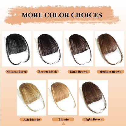 Hair Piece Clip in Bangs Human Hair 360° Cover Wipsy Bangs Hair Toppers for Women