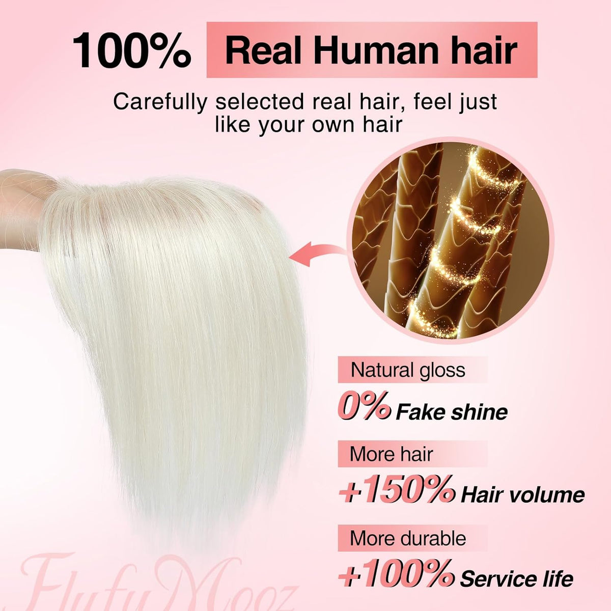 Real Human Hair Toppers for women 10 Inch Clip in Bangs for Thinning Hai Cover Hair Pieces