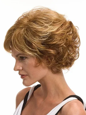Sexy Short Wavy Blonde Wig 8 Inches