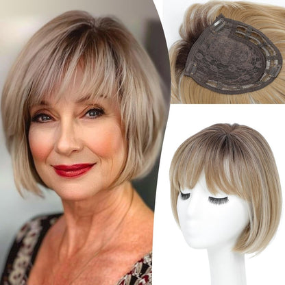 Wigs Hair Topper for Women Short Bob Hair Pieces for Women with Thinning Hair